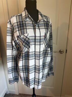 Levi's Plaid Long-Sleeve Button-Down Shirt 100% Cotton